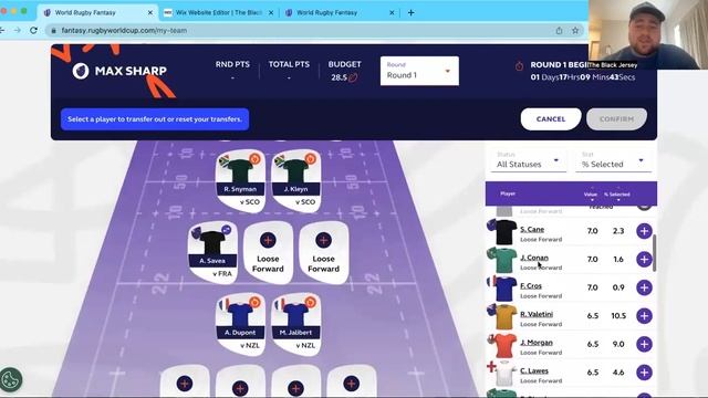 Picking a World Cup Fantasy Rugby Lineup! | JOIN CODE: KIHCPZWB смотреть онлайн