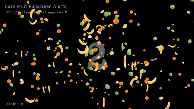 Animated Fruits Twitch Alert, Cute Fullscreen Stream Overlay Fruit Fireworks and Fruit Rain смотреть онлайн