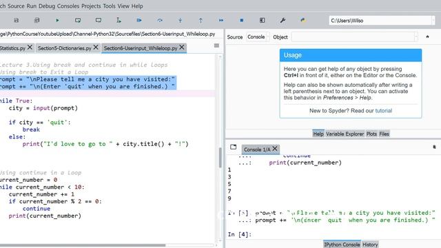 Python programming for beginners - Using break and continue in while loops in Python #python смотреть онлайн