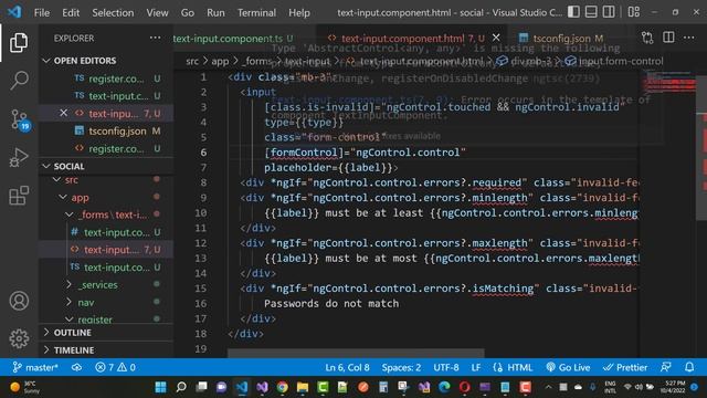 Fix: Type AbstractControl is missing the following Properties from types 'FormControl : default смотреть онлайн