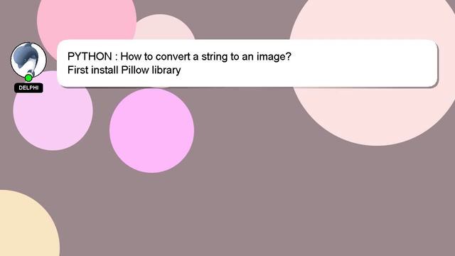 PYTHON : How to convert a string to an image? смотреть онлайн