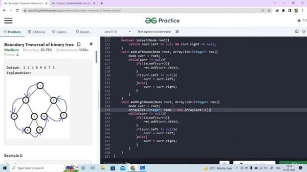 #31 Boundary Traversal of Binary Tree | Data Structures and Algorithms in Java