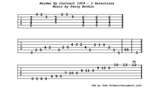 Murder By Contract 1958 Tablature 3 Selections смотреть онлайн