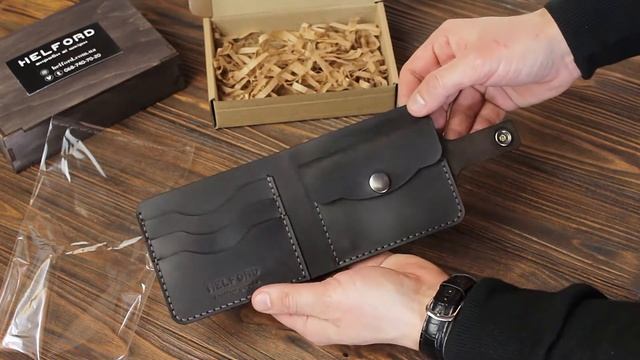 Кошелек мужской из кожи с монетницей HELFORD Милтон brn коричневый. Видео обзор кожаного кошелька. смотреть онлайн