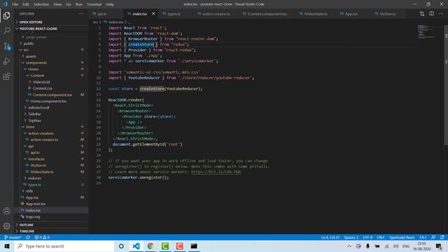 Youtube Clone in React (TypeScript) From Scratch - Storing API Reponse in Redux Store - Part 10 смотреть онлайн