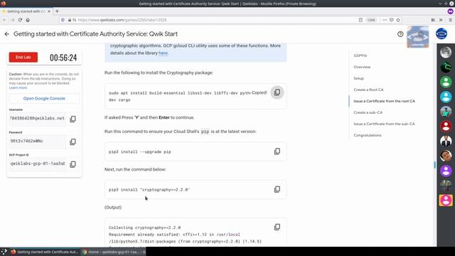 Getting started with Certificate Authority Service: Qwik Start | Qwiklabs GSP916 смотреть онлайн