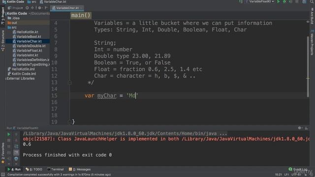 019 Kotlin Char Variable Types смотреть онлайн