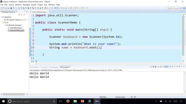 Basic Java Input using Scanner methods next and nextInt - Java Tutorial - Appficial смотреть онлайн