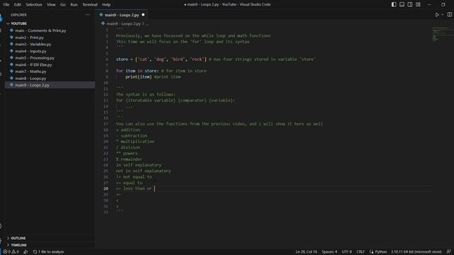 Intro to Python 9 - Loops 2 смотреть онлайн