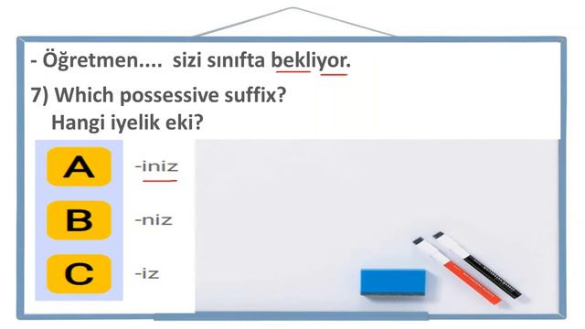 Turkish A1 Exercises 7 - Possessive Adjectives Test смотреть онлайн