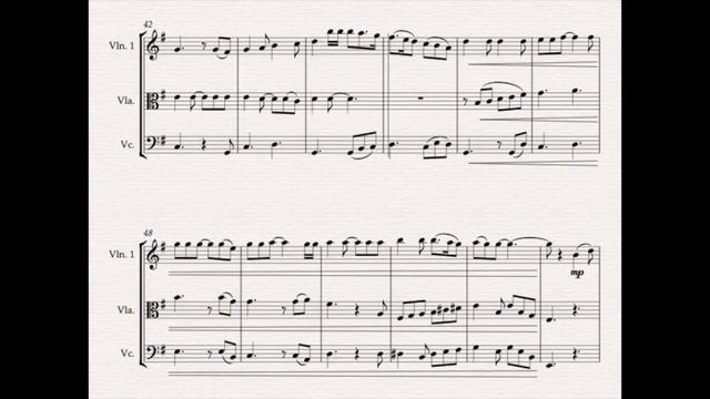 Hallelujah (Leonard Cohen) for String Trio - ♪ Sheet Music ♪ смотреть онлайн