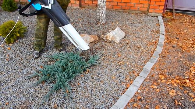 Мой садовый пылесос, осенняя уборка листьев.. смотреть онлайн