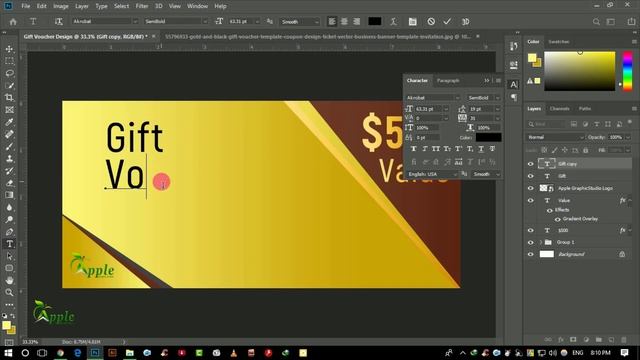 Gift Voucher Design - Photoshop CC Tutorial смотреть онлайн