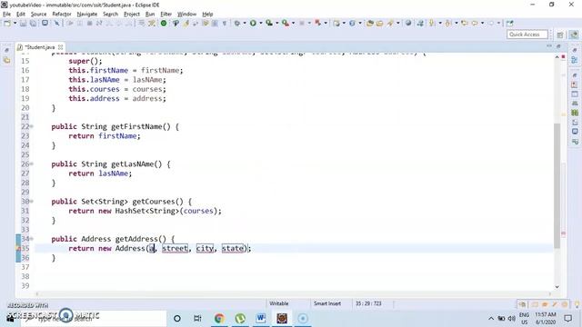 How to create Immutable Class By java temple смотреть онлайн