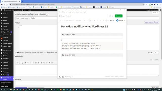 Desactivar Notificaciones WordPress 5 5 смотреть онлайн