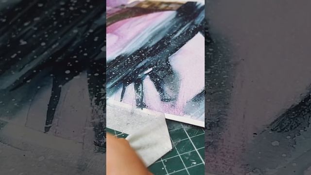 Акварель + карандаши и немного снега ❄️ смотри уроки рисования у меня на канале смотреть онлайн