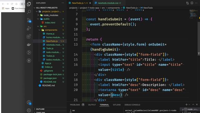 React Bangla Tutorial 33 : Project 1 | A complete Todo App смотреть онлайн