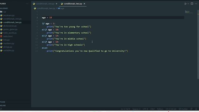 Python for Absolute beginners - Like you're 5 Years | Conditionals Part 2 смотреть онлайн