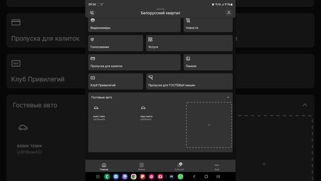 добавление в приложении гостевого пропуска для А.М.