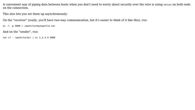 Unix & Linux: Can I pipe stdout on one server to stdin on another server? (6 Solutions!!) смотреть онлайн