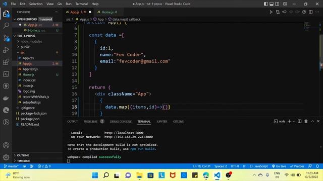 Array Data Passed by Props смотреть онлайн