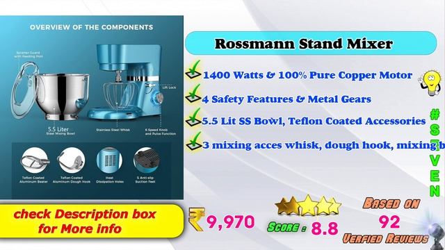✅ Top 10 Best Stand Mixer In India 2022 With Price |Food Stand Mixer Review & Comparison смотреть онлайн