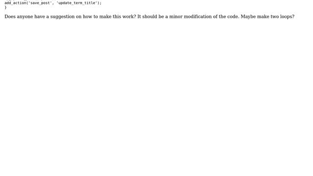 Wordpress: saving custom taxonomy as post title смотреть онлайн