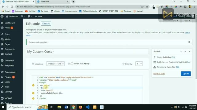Custom Mouse Cursor Effects in Wordpress Website || Wordpress Elementor Projects смотреть онлайн