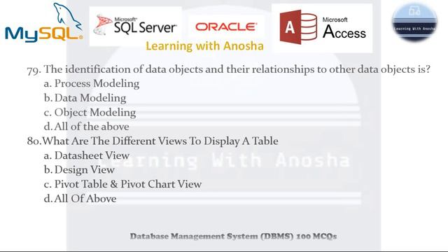 BA BSc Computer 2 DBMS MCQS 51-100 | BA/BSc Part 2 Computer Solved MCQs with Explanation | Video 2 смотреть онлайн