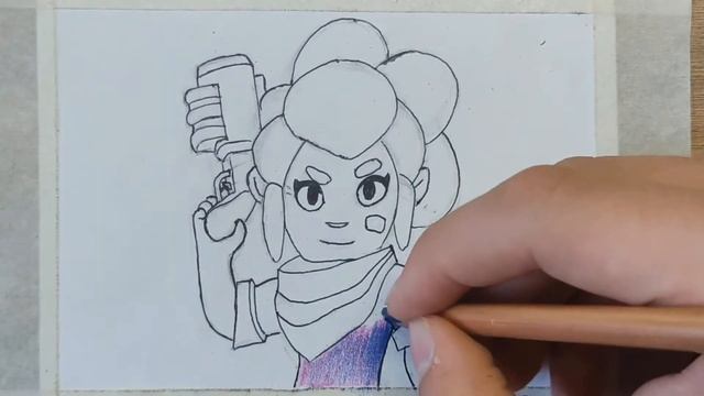 How to draw Shelly from Brawl Stars/ Как нарисовать Шелли из Бравл старс смотреть онлайн