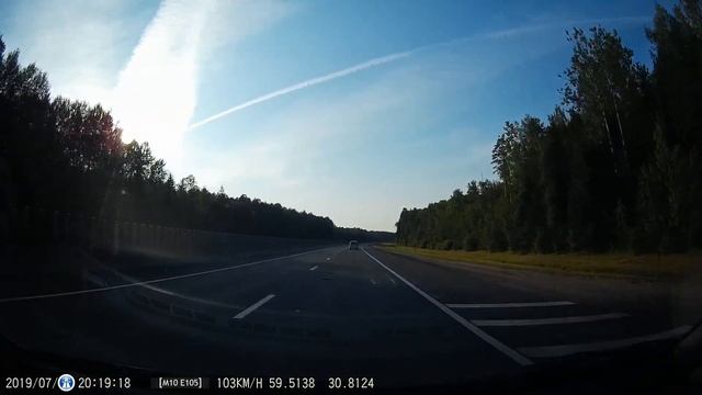 Трасса М10 Е105 Москва - Санкт-Петербург. Часть 5: Спасская Полисть - Санкт Петербург. Лето 2019. смотреть онлайн