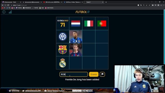 DAVOO XENEIZE JUEGA A RETOS DE FUTBOL ACTUAL - ADIVINA EL JUGADOR, EQUIPO O LA SELECCION - FUTBOL 1 смотреть онлайн