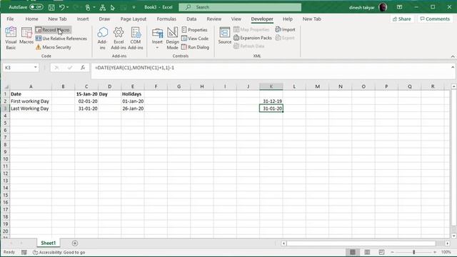 Automatically Find First and Last Working Day in Month смотреть онлайн