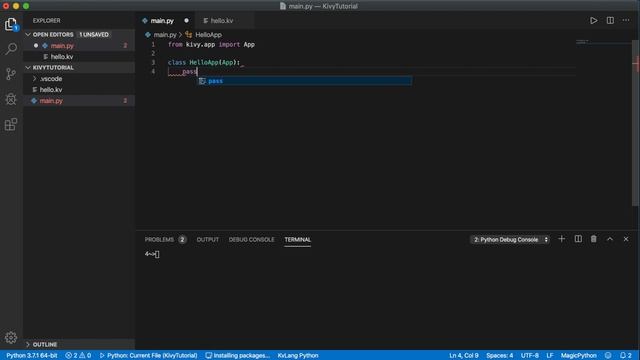 Kivy - Hello World смотреть онлайн