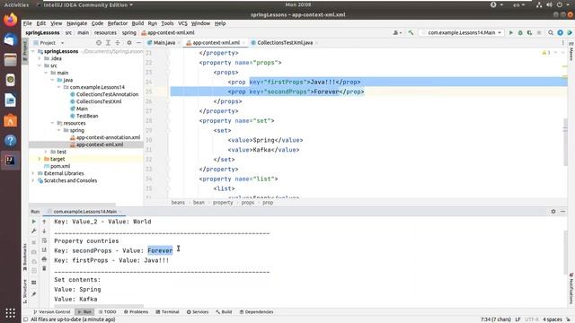 Spring Framework Java - Внедрение коллекций (Map, List, Set) и Propertoes в контекст приложения смотреть онлайн