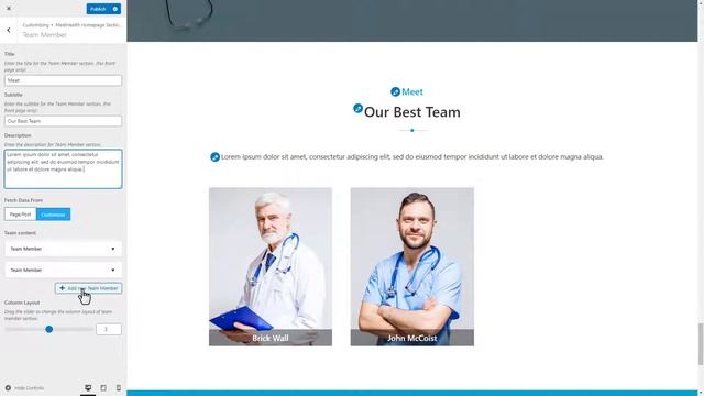 MediHealth Premium WordPress Theme: How to Configure The Team Member Section - Part 11 смотреть онлайн