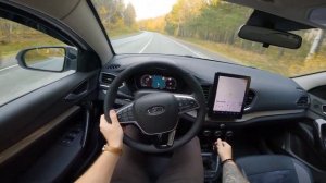 Lada Vesta езду по городу под музыку