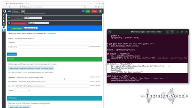 BEST Rhasspy voice assistant "Hello World" example смотреть онлайн