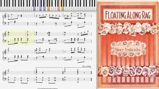 Floating Along Rag by Henry Fredericks (1914, Ragtime piano) смотреть онлайн