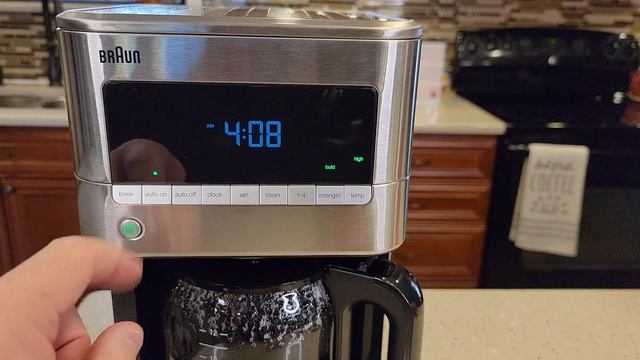 Program Auto Brew Braun KF7170 Brew Sense 12 Cup Coffee Maker SET TIME AUTO OFF смотреть онлайн