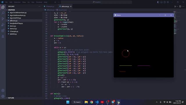OPENGL PYTHON Part 3: Bresenham Circle смотреть онлайн