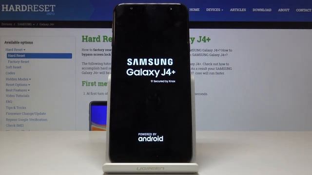 Factory Reset SAMSUNG Galaxy J4+ - Wipe Data смотреть онлайн