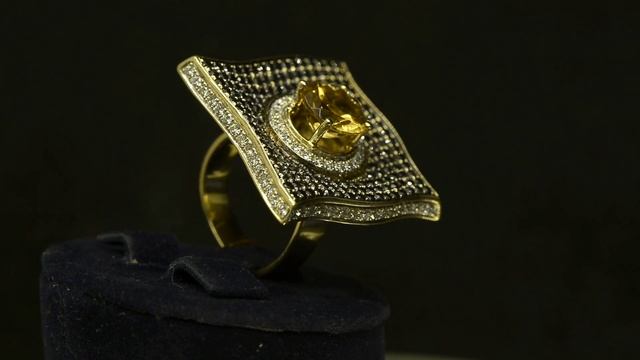 кольцо с цитрином и бриллиантами смотреть онлайн