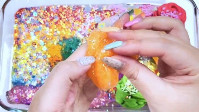 [ASMR] Mixing "Peppa Pig" Rainbow MakeUp Eyeshadow,Glitter Into Clear Slime 페퍼피그슬라임(301) satisfying смотреть онлайн