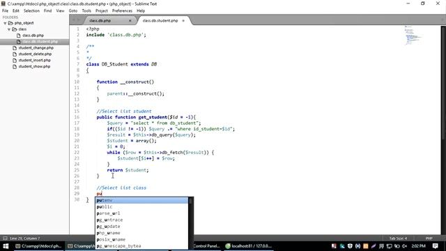 How to Create object oriented mini use PHP and PHPMyAdmin part 3 смотреть онлайн
