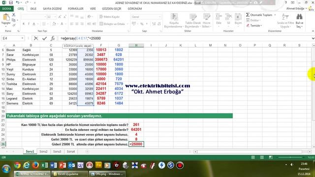 MS EXCEL 9. UYGULAMA ANLATIMI смотреть онлайн