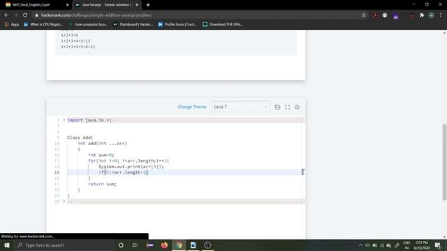 simple-addition-varargs hackerrank| Pankaj kumar смотреть онлайн
