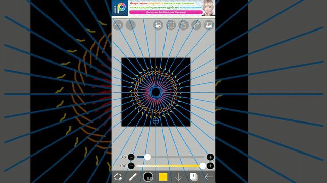 Легкий рисунок в приложении ibisPaint X. (Сории без звука) смотреть онлайн