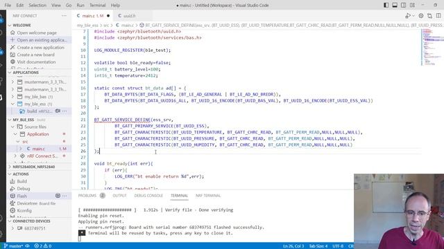 Programming Bluetooth Low Energy (BLE) with Zephyr - Part 2: Environmental Sensing Service (ESS) смотреть онлайн