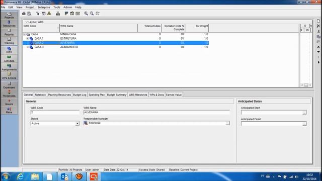 PRIMAVERA P6 7.0 - CRIANDO PROJETO - VIDEO 1/5 - CRIANDO EAP смотреть онлайн
